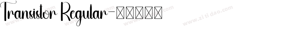 Transistor Regular字体转换